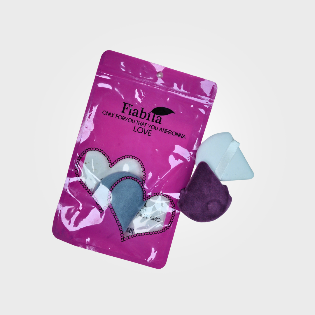Fiabila Cosmetic Traingle Puff (3 in 1)