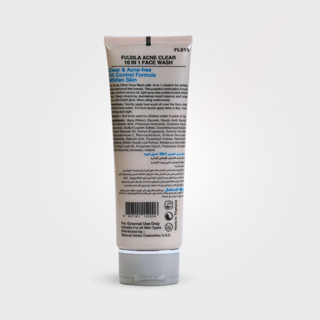 Fiabila Acne Clear Multi Action 10 in 1 Face Wash