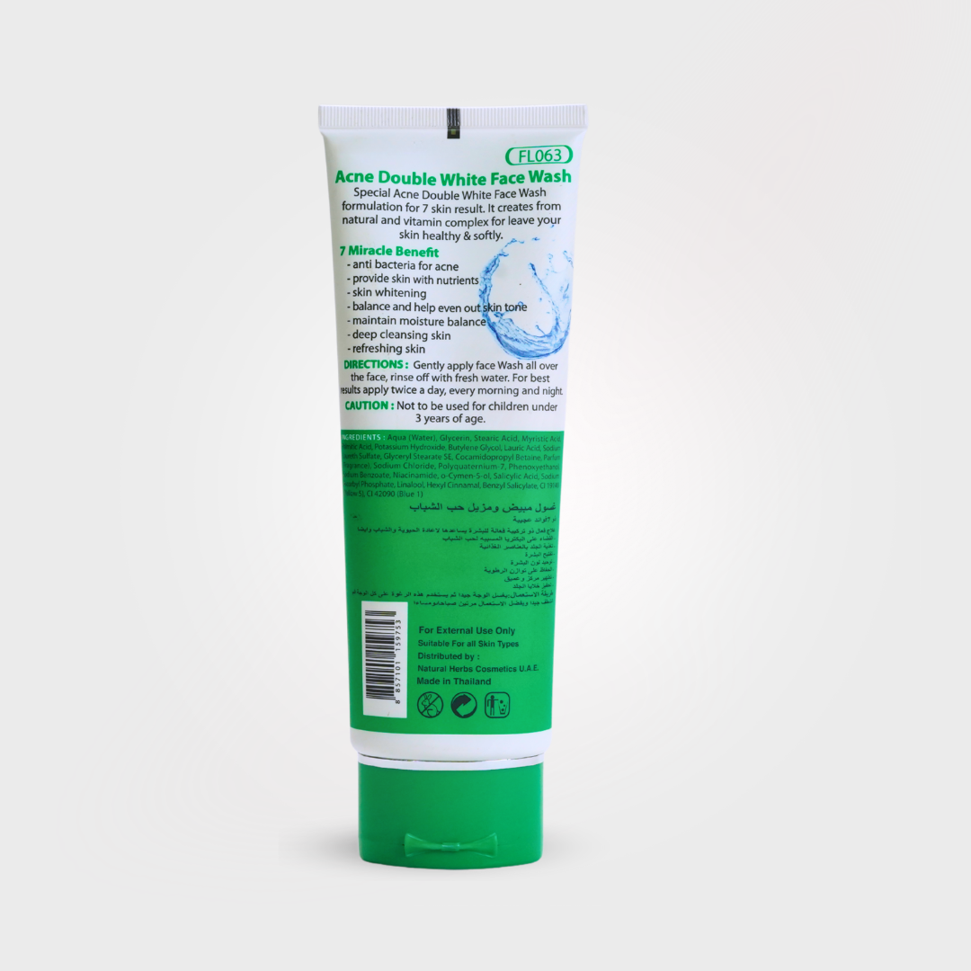 Fiabila Acne Double White Face Wash – Dual Action for Clear & Radiant Skin