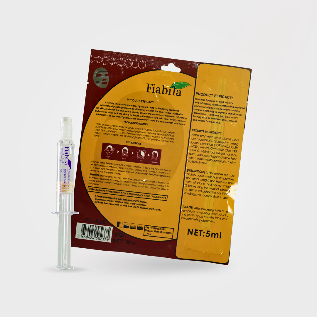 Fiabila Hyaluronic Acid Kit Face Serum & Sheet Mask