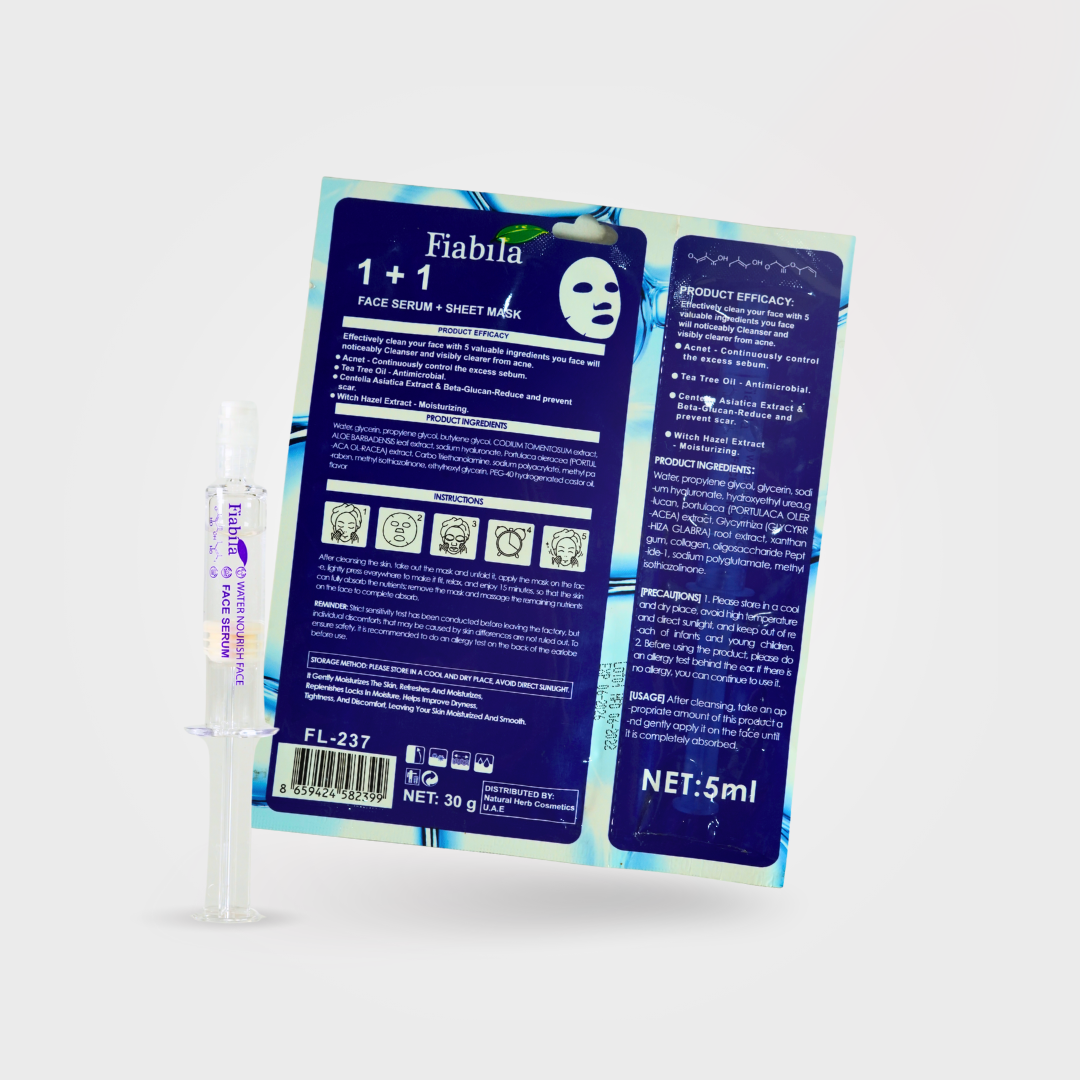 Fiabila Acne Clear Face Serum & Sheet Mask