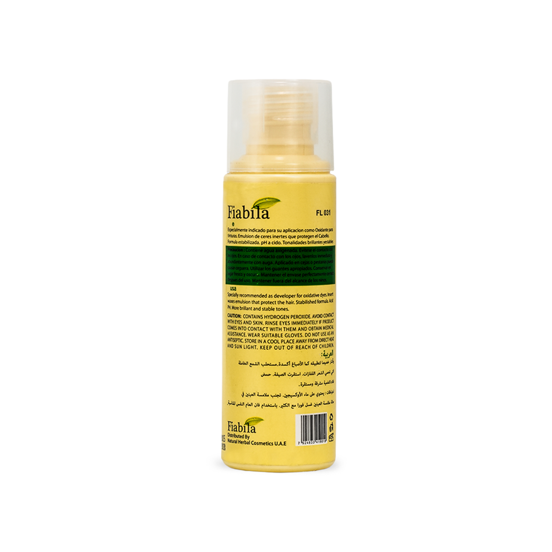 Yellow bottle with a label on a white background