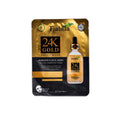 Fiabilla 24K Gold sheet mask packaging with a bottle on a white background