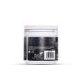 A white plastic jar of Mabila Disclosed by Nature Haircare Exfoliating Paste, shown from the back to display the black label with text, barcode, and logo on a white background.