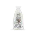 Clear bottle with a label on a white background