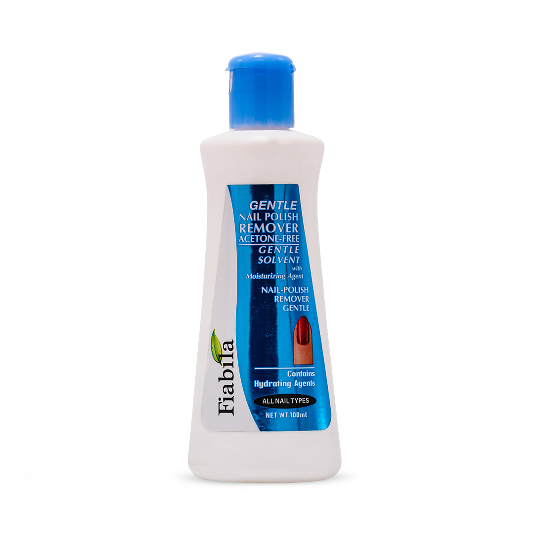 Fiabila Gentle Nail Polish Remover bottle on a white background