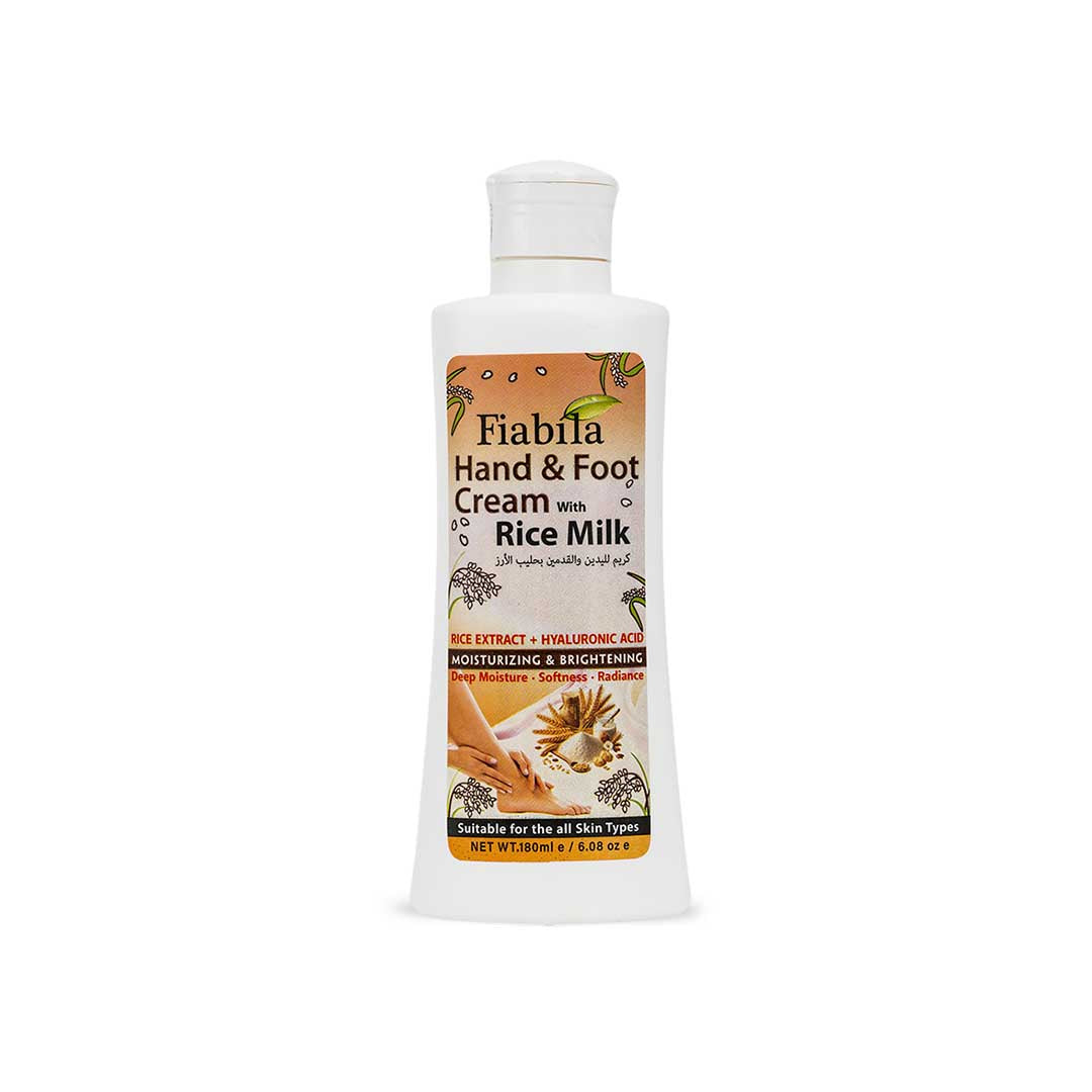 Fiabila Hand & Foot Cream with Rice Milk on a white background