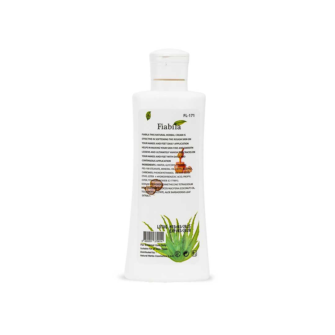 Fiabia aloe vera gel bottle on a white background
