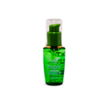 A green pump bottle of Fabia Sea Buckthorn hair oil with a clear cap, set against a plain white background.