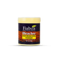 A 500g tub of Fiabila Professional Bleacher Hair Bleaching Powder on a white background. The product packaging features a dark navy blue label with orange wavy stripes, a yellow banner, and white text, with the pale yellow powder visible at the top and bottom of the tub.