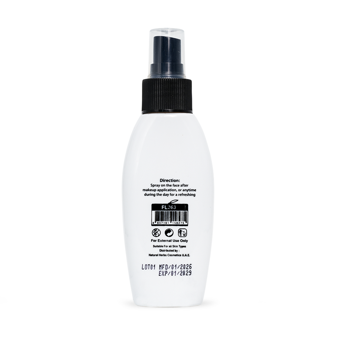 A white bottle makeup fixer